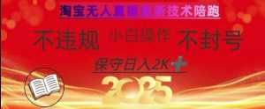 2025年淘宝无人直播带货10.0,全新技术,不违规,不封号,纯小白操作,日入数张【揭秘】-泰戈创艺资源库