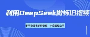 利用DeepSeek做怀旧视频，流量号多渠道变现能力强-泰戈创艺资源库