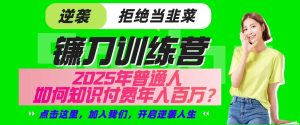 镰刀训练营超级IP合伙人,25年普通人如何通过“知识付费”实现逆袭-泰戈创艺资源库