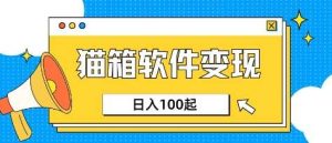 小众AI赛道，猫箱APP挣取收益，上班族专属小项目，日入100-150-泰戈创艺资源库