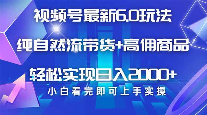（14454期）视频号带货最新6.0玩法，作品制作简单，当天起号，复制粘贴，轻松矩阵…-泰戈创艺资源库