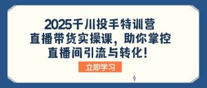 (14423期)2025千川投手特训营:直播带货实操课,助你掌控直播间引流与转化!-泰戈创艺资源库