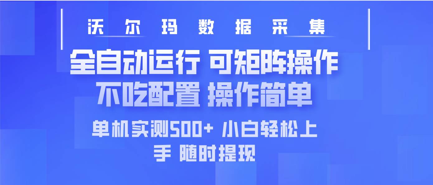 （14560期）最新沃尔玛平台采集 全自动运行 可矩阵单机实测500+ 操作简单-泰戈创艺资源库
