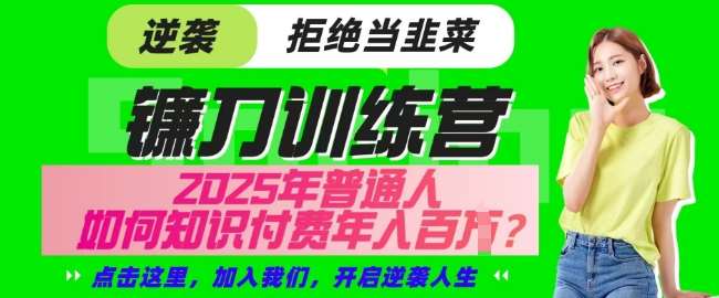 【网创项目终点站-镰刀训练营超级IP合伙人】25年普通人如何通过知识付费实现逆袭【揭秘】-泰戈创艺资源库