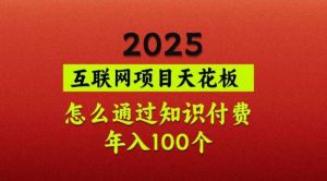 2025项目天花板，普通怎么通过知识付费翻身，年入百个【揭秘】-泰戈创艺资源库
