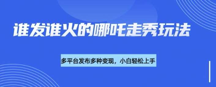 利用deepseek制作谁发谁火的哪吒2人物走秀视频，多平台发布多种变现-泰戈创艺资源库