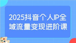 2025抖音个人IP全域流量变现进阶课:选爆品、抖音付费投流、千川投流实操及优化等-泰戈创艺资源库