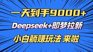 (14371期)日入9000+!Deepseek+即梦拉新,新手躺赚攻略来啦!-泰戈创艺资源库