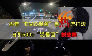 （14135期）抖音EMO自热流创业粉打法，三天起千粉号，单视频十万播放量，多账号矩…-泰戈创艺资源库