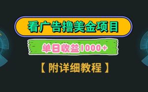 Google谷歌看广告撸美金，3分钟到账2.5美元，自撸拉新收益无上限，轻松日入1k+-泰戈创艺资源库