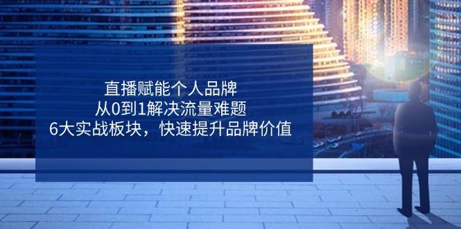 （14365期）直播赋能个人品牌，从0到1解决流量难题，6大实战板块，快速提升品牌价值-泰戈创艺资源库