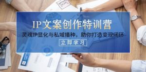 （14330期）IP文案创作特训营，灵魂IP显化与私域播种，助你打造变现闭环（14节课）-泰戈创艺资源库