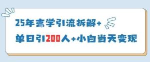 25年国学引流拆解+单日引200人+小白当天就能变现-泰戈创艺资源库