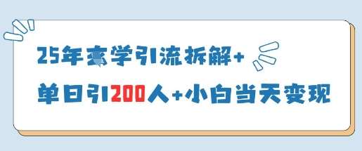 25年国学引流拆解+单日引200人+小白当天就能变现-泰戈创艺资源库
