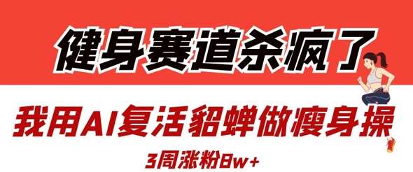 健身赛道杀疯了？我用AI复活貂蝉做瘦身操，3周涨粉8W-泰戈创艺资源库