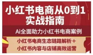 2025小红书电商全链路运营，Ai全面助力小红书电商案例-泰戈创艺资源库