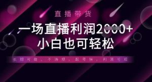 半无人直播带货,一场利润数张,适合所有平台玩法,小白也可轻松-泰戈创艺资源库