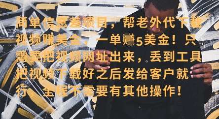 零门槛挣美金，海外视频代下服务，单笔收益40+，小白也能轻松上手-泰戈创艺资源库
