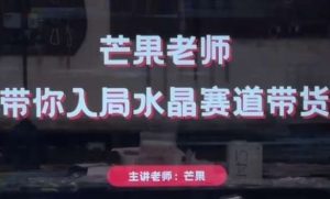 芒果老师·带你入局水晶赛道带货，助你开启水晶直播带货事业-泰戈创艺资源库