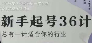 新手起号36计2.0，四年行业沉淀，上百条爆款视频经验一次性帮你搞定短视频问题-泰戈创艺资源库