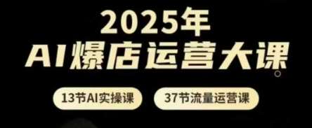 2025年AI爆店运营大课，13节AI实操课+37节流量运营课-泰戈创艺资源库