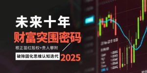 未来十年财富突围密码:根正苗红股权+贵人攀附,破除固化思维认知迭代-泰戈创艺资源库