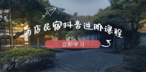 酒店民宿抖音进阶课程,掌握流量渠道与推流逻辑,打造爆款内容-泰戈创艺资源库