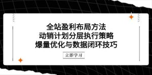 (14698期)全站盈利布局方法:动销计划分层执行策略,爆量优化与数据闭环技巧-泰戈创艺资源库