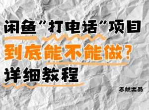 闲鱼新风口！手把手教你靠’打电话’月入5K+(附避坑指南)小白看完立马上手！-泰戈创艺资源库