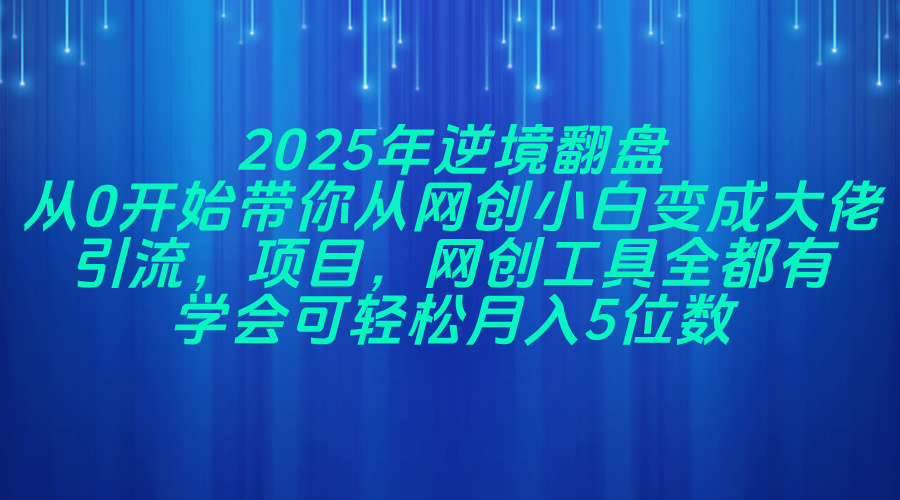 （14473期）2025年逆境翻盘，从0开始带你从网创小白变成大佬，引流，项目，网创工…-泰戈创艺资源库
