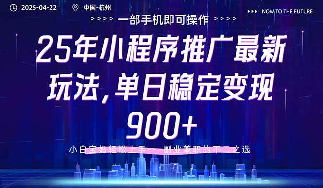 （14494期）25年小程序推广最新玩法，单日稳定变现900+，小白轻松上手-泰戈创艺资源库