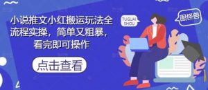 小说推文小红搬运玩法全流程实操，简单又粗暴，看完即可操作-泰戈创艺资源库