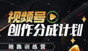 视频号创作分成计划陪跑训练营，手把手教会你如何制作视频，细水长流型项目-泰戈创艺资源库