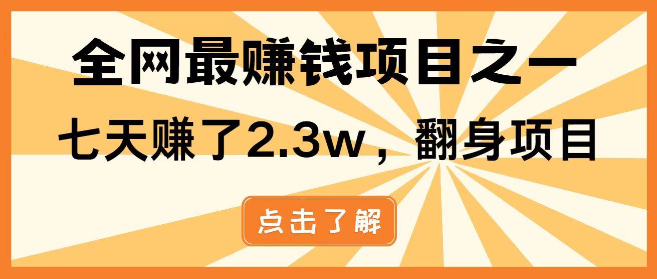 （14481期）暴利项目，每天被动收益1500+，长期管道收益！0成本自己做老板！-泰戈创艺资源库