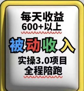 被动收入实操3.0项目，每天收益6张+以上，能长期操作-泰戈创艺资源库