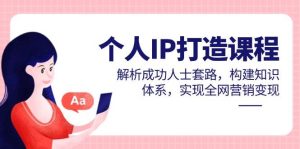 （14777期）个人IP打造课程，解析成功人士套路，构建知识体系，实现全网营销变现-泰戈创艺资源库