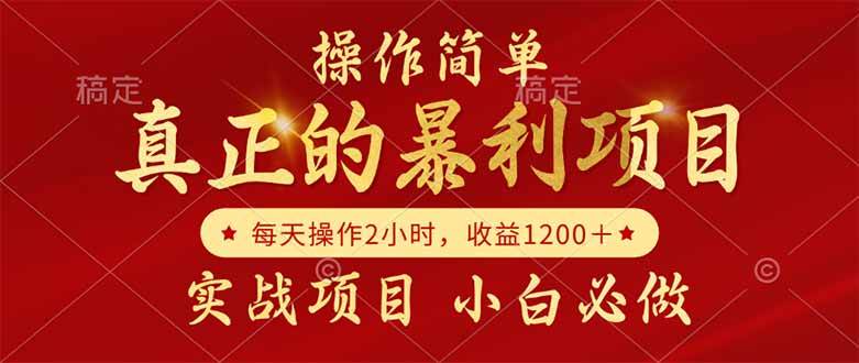 （14978期）真正的暴利项目，操作简单，每天收益1200＋，自己做老板-泰戈创艺资源库