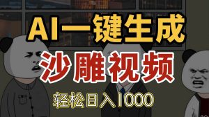 (14756期)AI一键生成沙雕视频,一条视频千万播放,轻松日入1000-泰戈创艺资源库
