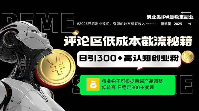 （14779期）评论区低成本引流秘籍，精准钩子直击用户，单账号日增300+创业粉，日稳…-泰戈创艺资源库
