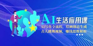 （15090期）AI生活应用课：AI写作全流程，绘画创意生成，古人跳舞视频，赚钱思维解析-泰戈创艺资源库