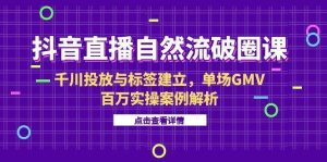 （15136期）抖音直播自然流破圈课-6月，千川投放与标签建立，单场GMV百万实操案例解析-泰戈创艺资源库