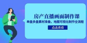 （15156期）房产直播画面制作课，单盘多盘素材准备，地图可视化制作全流程-泰戈创艺资源库