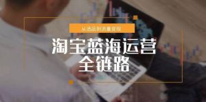 (15160期)淘宝蓝海运营全链路,从选品到流量变现,小类目突围完整方案-泰戈创艺资源库