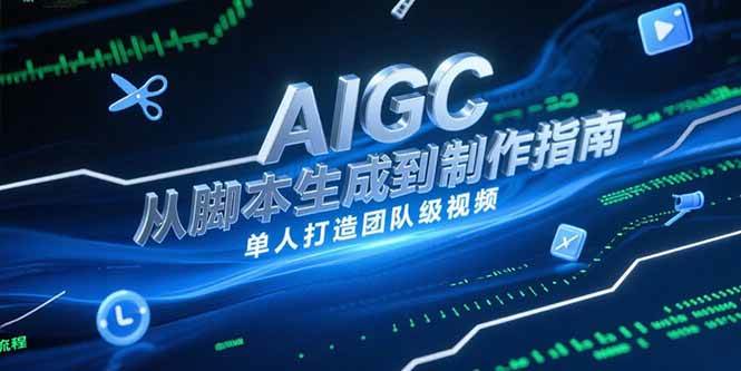 （15170期）AIGC视频制作指南，从脚本生成到剪辑全流程，单人打造团队级视频-泰戈创艺资源库