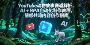 (15174期)YouTube动物故事赛道解析,AI+RPA自动化制作教程,情感共鸣内容创作指南-泰戈创艺资源库