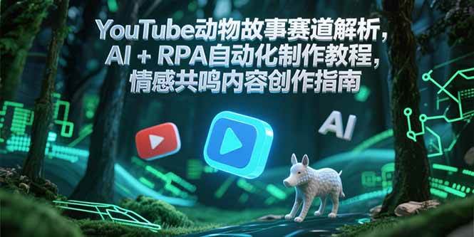 （15174期）YouTube动物故事赛道解析，AI+RPA自动化制作教程，情感共鸣内容创作指南-泰戈创艺资源库