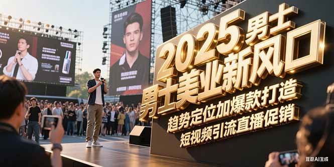 （15190期）2025男士美业新风口，趋势定位加爆款打造，短视频引流直播促销-泰戈创艺资源库