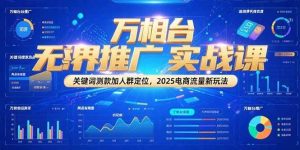 (15192期)万相台无界推广实战课,关键词测款加人群定位,2025电商流量新玩法-泰戈创艺资源库
