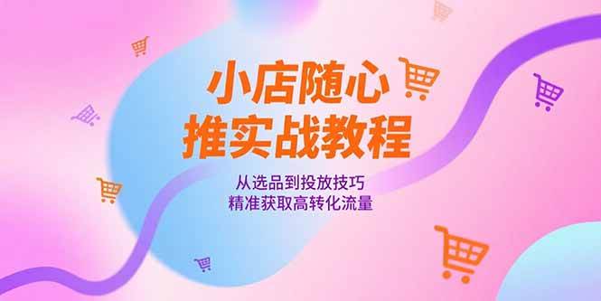 （15205期）小店随心推实战教程，从选品到投放技巧，精准获取高转化流量-泰戈创艺资源库