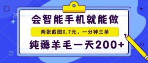 （15209期）2025年零撸手机项目 二十秒一单 纯薅羊毛 一天200+做就有-泰戈创艺资源库